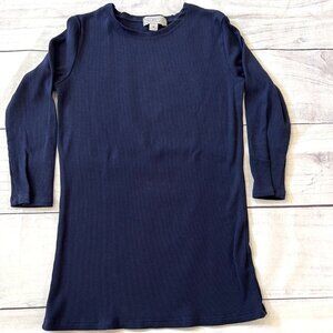 Pea Bee & Jae Navy Blue Ribbed Modal Tee